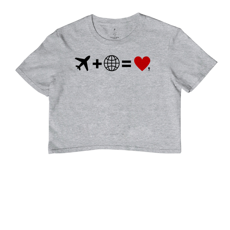 Camiseta Aviao Mais Mundo Igual Amor | Equacao Viagem Minimalista | Colecao Viciados em Viagem - Imagem 6