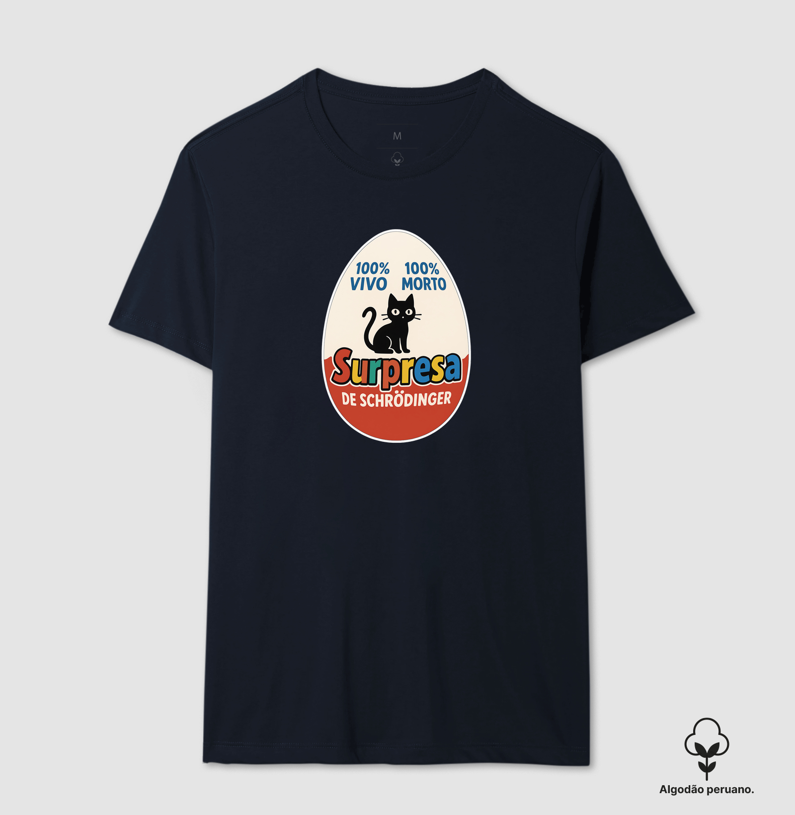 Camiseta Algodão Peruano Ovo Surpresa de Schrödinger - Imagem 6
