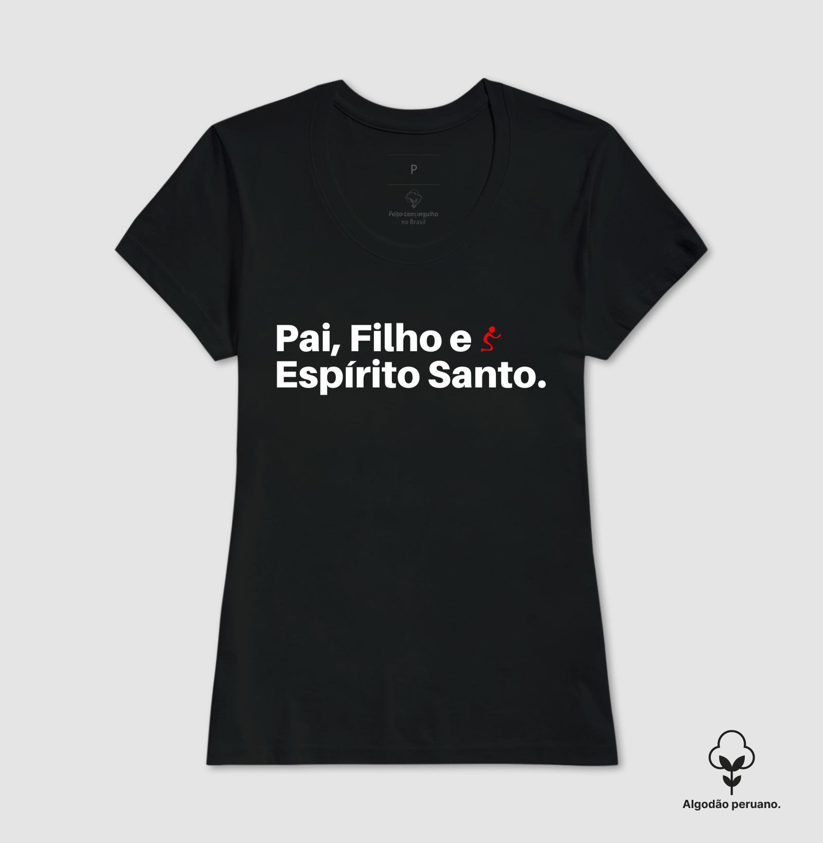 Camiseta Algodão Peruano Cristã Pai, Filho e Espírito Santo - Imagem 3