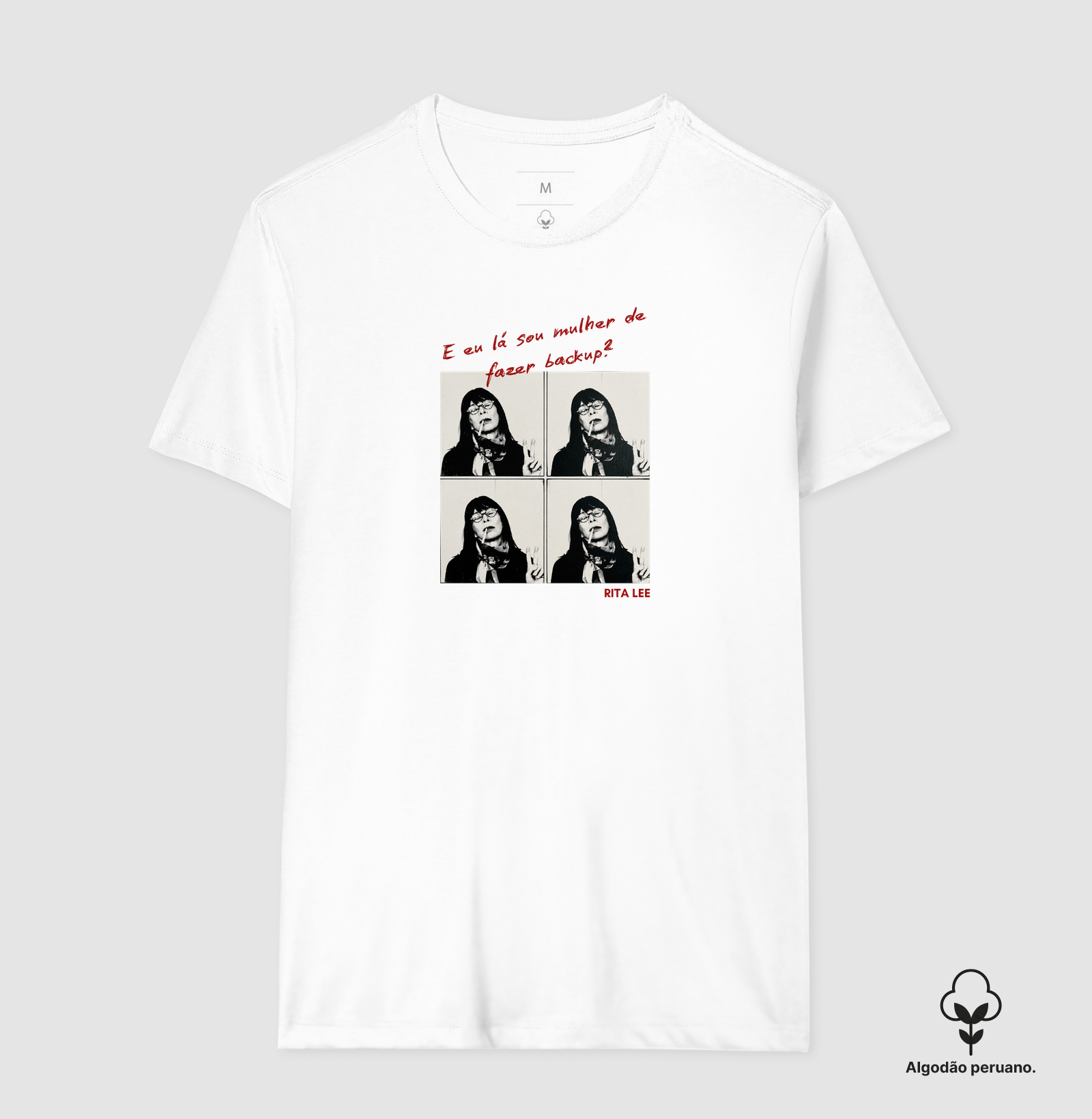 Camiseta Feminina Eu Lá Sou Mulher de Fazer Backup Frase Engraçada Pop Art Estampa Unissex - Imagem 3