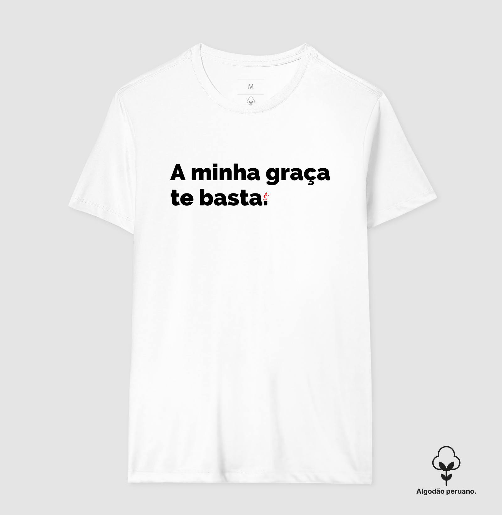 Camiseta Algodão Peruano Cristã A Minha Graça Te Basta - Imagem 6