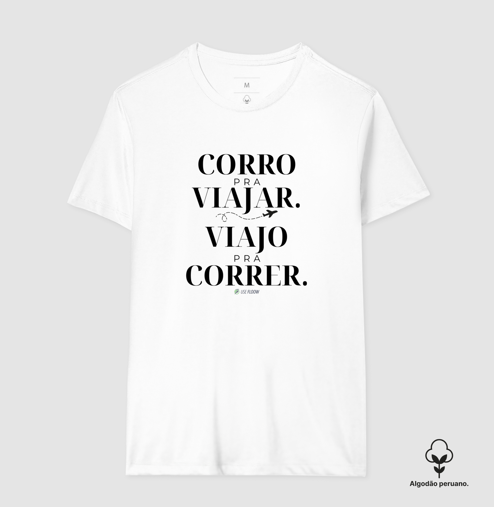 Camiseta Algodão Peruano Corrida - Corro Para Viajar. Viajo Para Correr. - Imagem 5