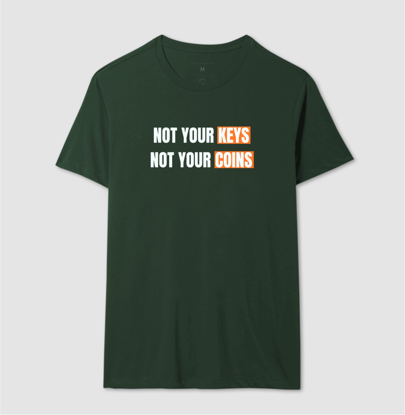 Camiseta Bitcoin Not Your Keys, Not Your Coins - Imagem 17