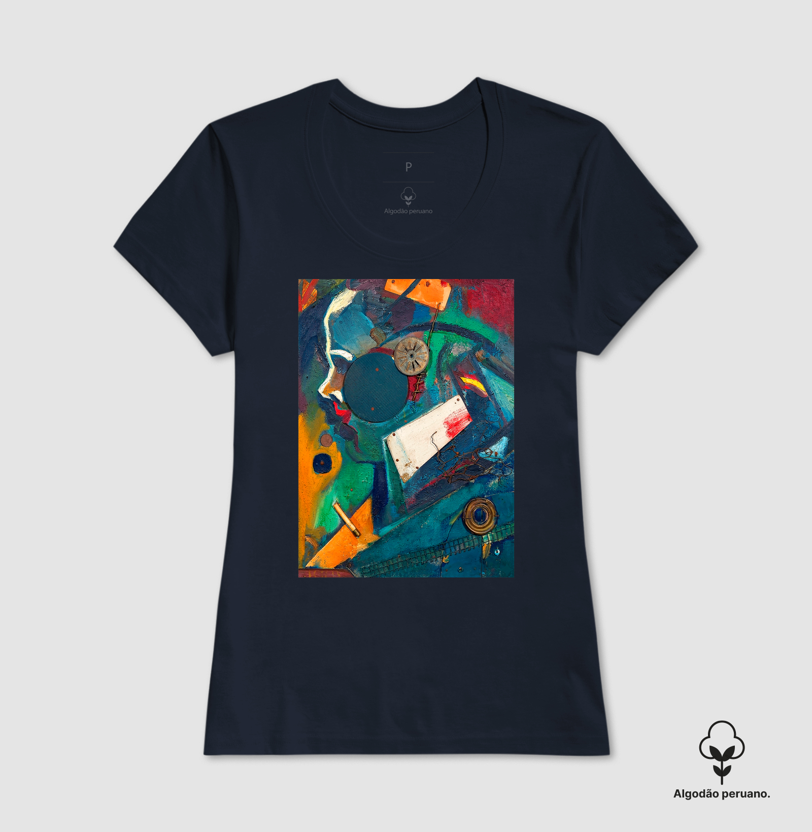 Camiseta Algodão Peruano Tanguis Kurt Schwitters  - Imagem 6
