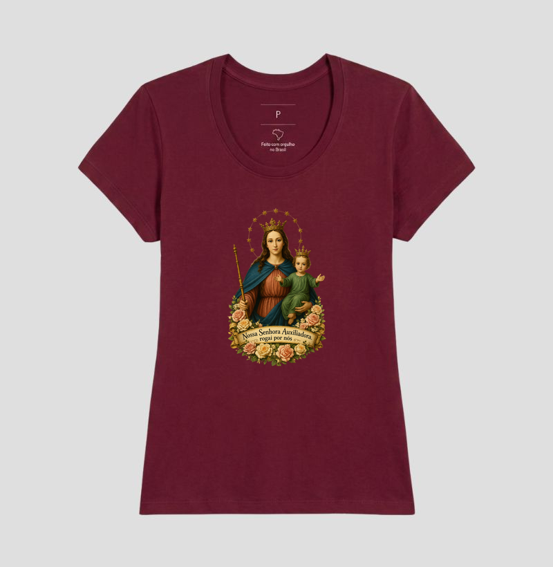 Camiseta Católica Nossa Senhora Auxiliadora - Imagem 17
