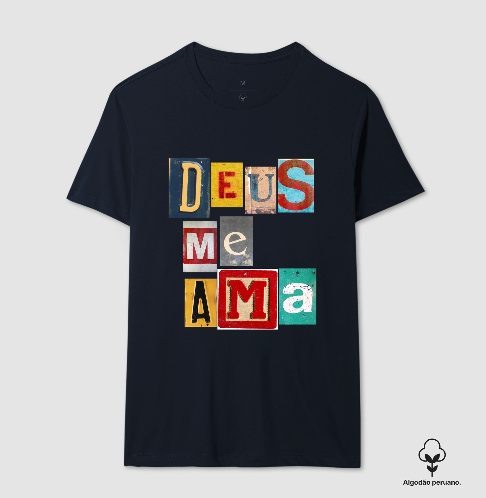 Camiseta Algodão Peruano Cristã Deus Me Ama - Imagem 5