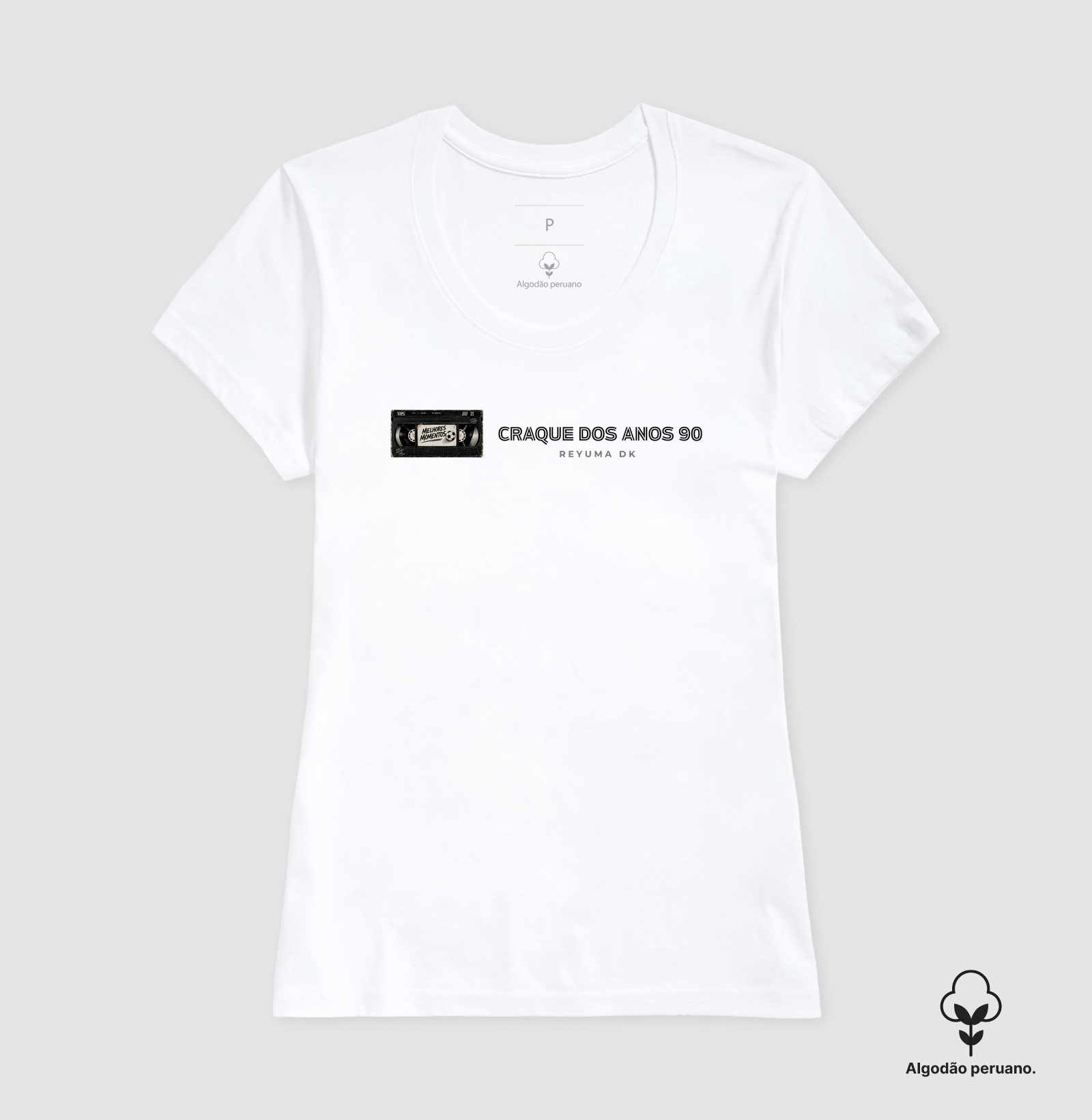 Camiseta Masculina, Feminina, Babylook e Unissex de Algodão Peruano Futebol "Craque dos anos 90"  - Imagem 9