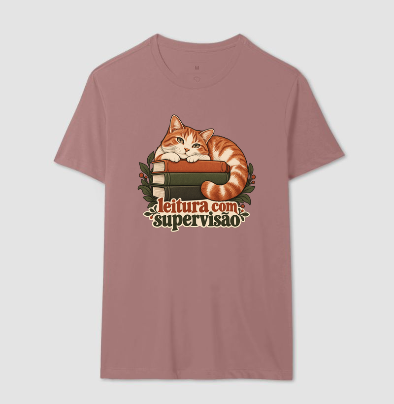 Camiseta Gato Leitura "leitura com supervisão" | Pelo & Pano - Imagem 17