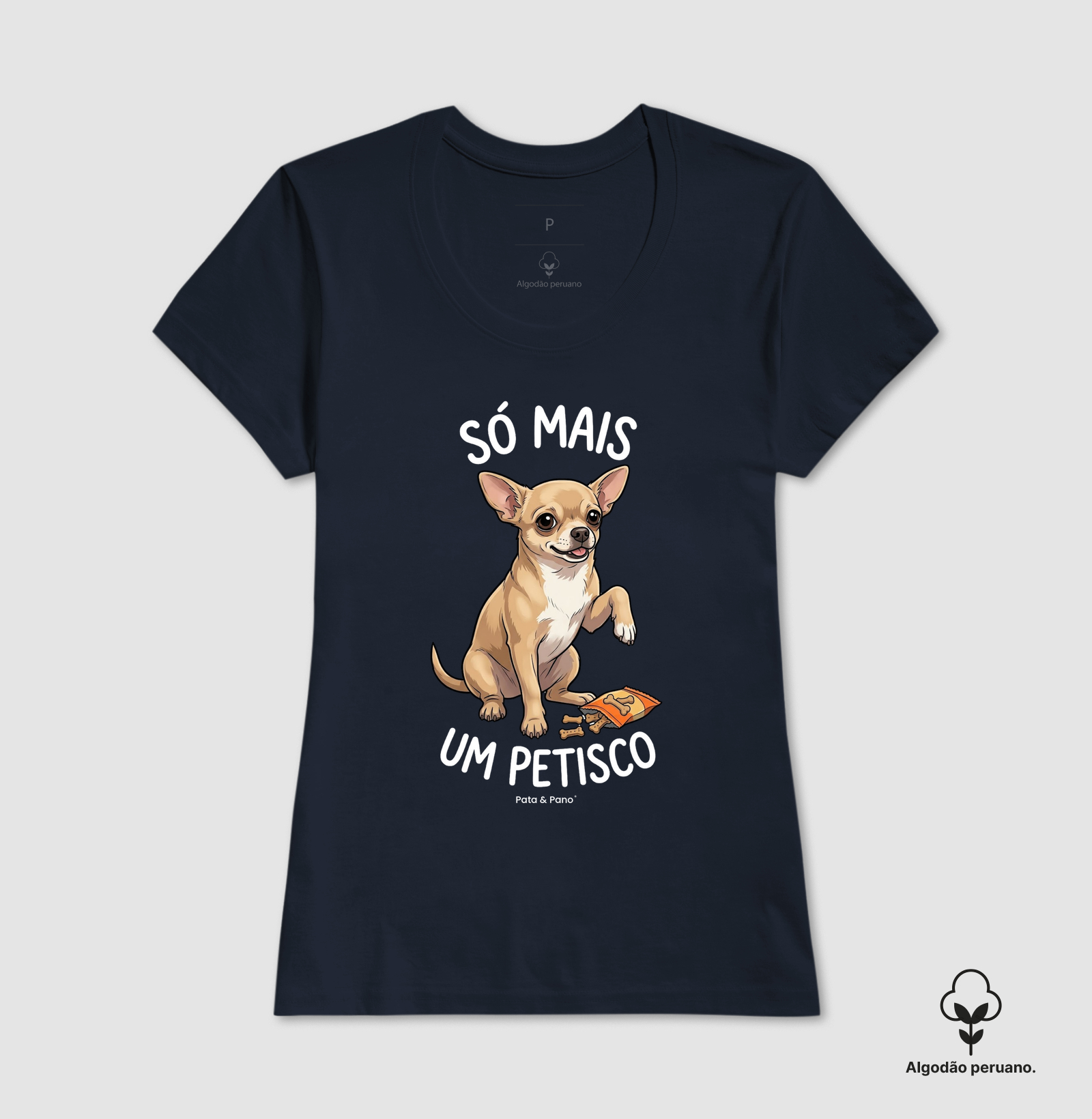 CAMISETA ALGODÃO PERUANO CHIHUAHUA PETISCO - Imagem 9