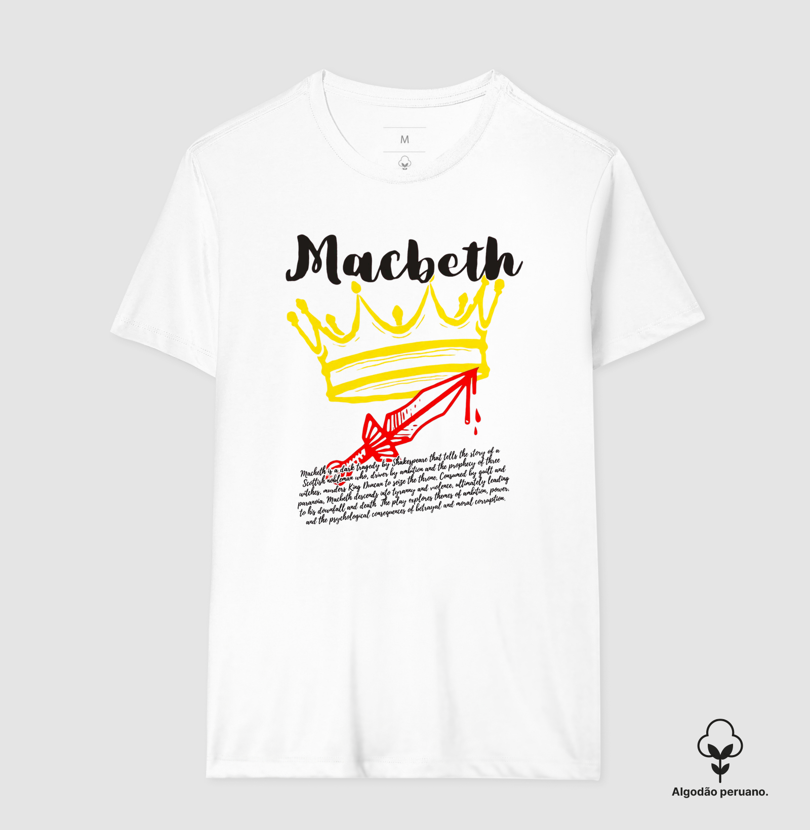 Camiseta Algodão Peruano Tanguis Macbeth Shakespeare - Imagem 2