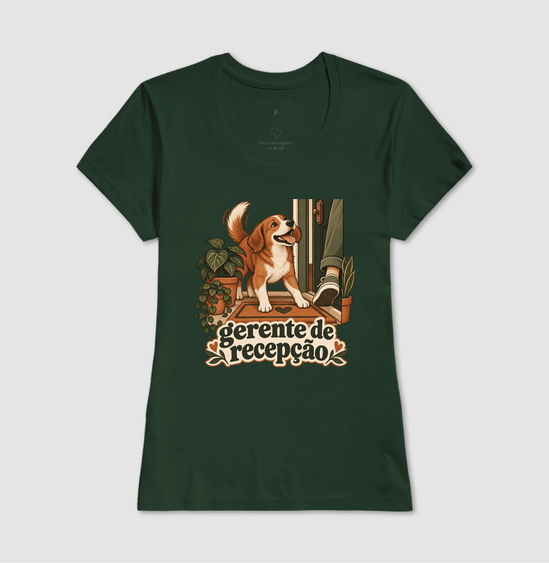 Camiseta Cachorro Recepção "gerente de recepção" | Pelo & Pano - Imagem 13