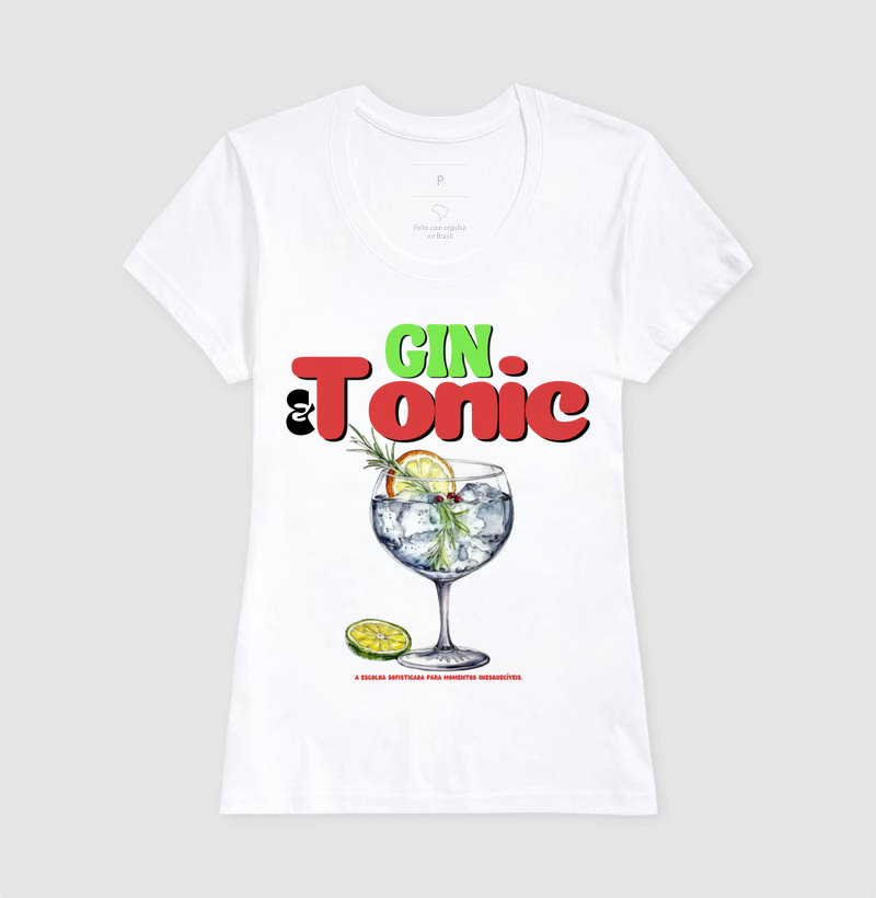 Camiseta feminina Gin&Tonic