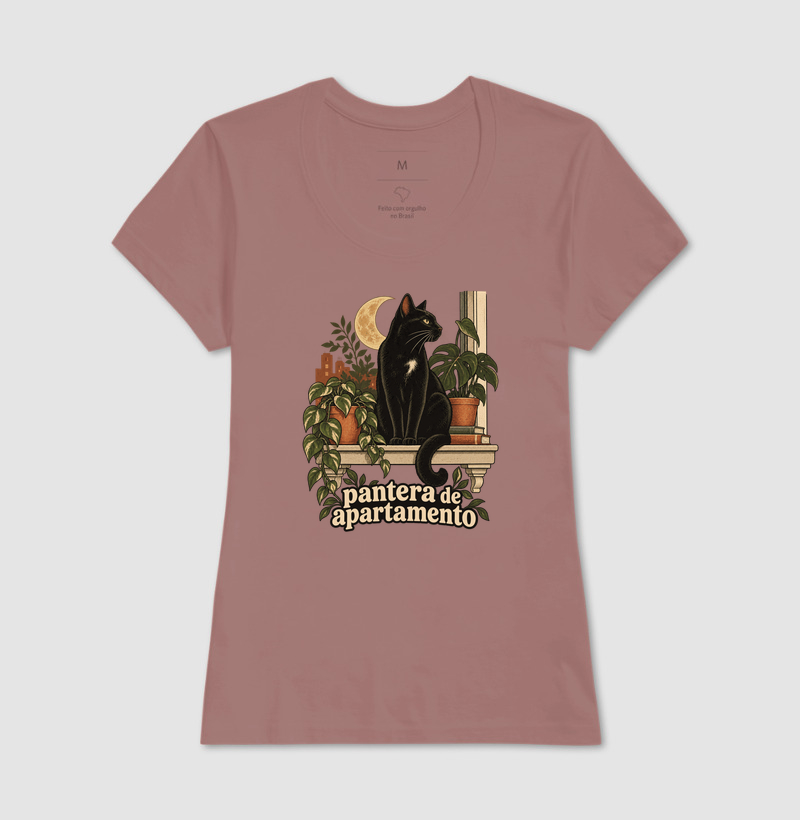 Camiseta Gato Preto "pantera de apartamento" | Pelo & Pano - Imagem 17