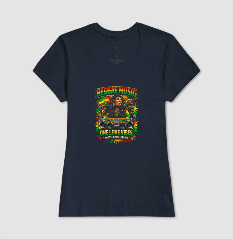 Camiseta One Love Vibes. Coleção Reggae Music. Masculina e Feminina. Algodão Premium. - Imagem 7
