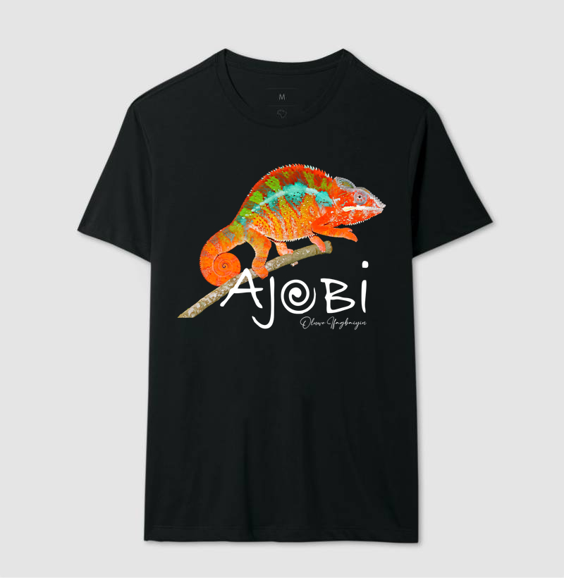 t-shirt 1/2 malha 100% algodão 30.1 penteada Ajobi Camaleão - Imagem 2