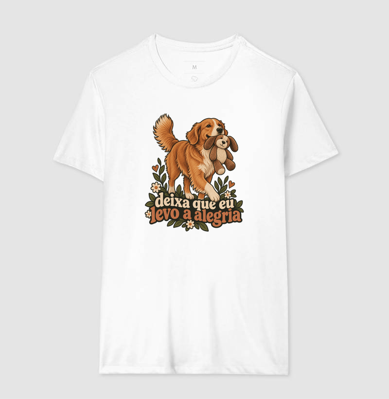Camiseta Cão com Brinquedo "deixa que eu levo a alegria" | Pelo & Pano - Imagem 4