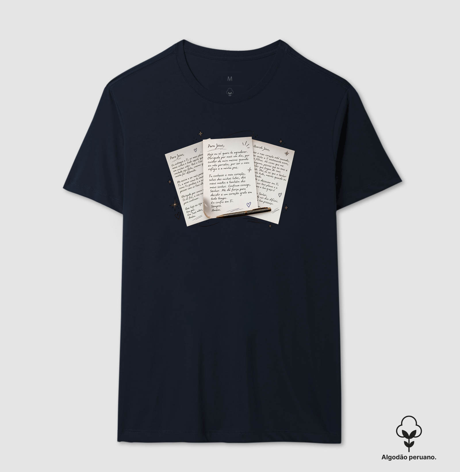 Camiseta Carta para Jesus - Algodão Peruano - Imagem 9