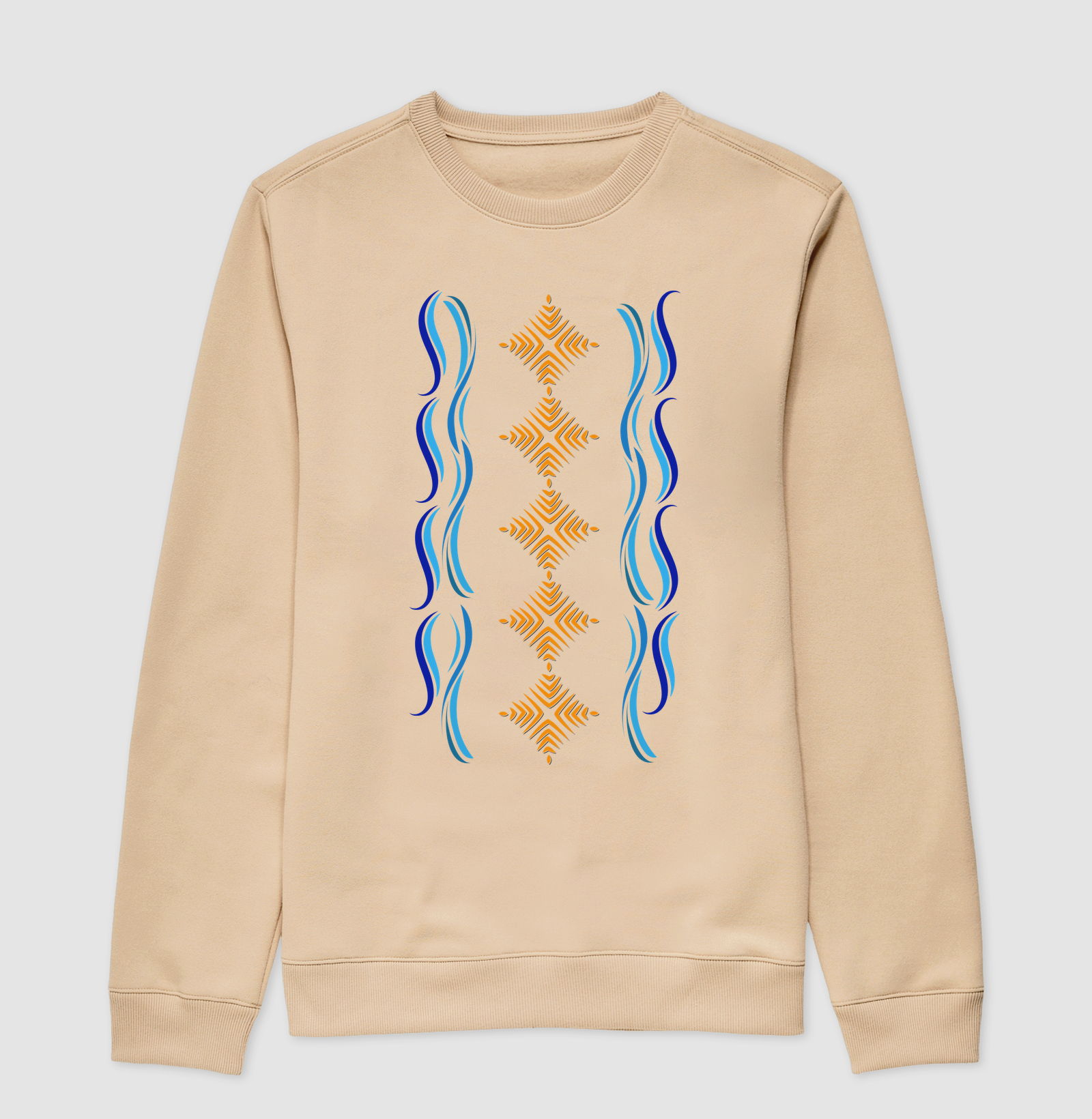 T-shirt Indígena- Grafismo Tsamata Piruara – A Escama que Guarda o Movimento do Rio - Imagem 2