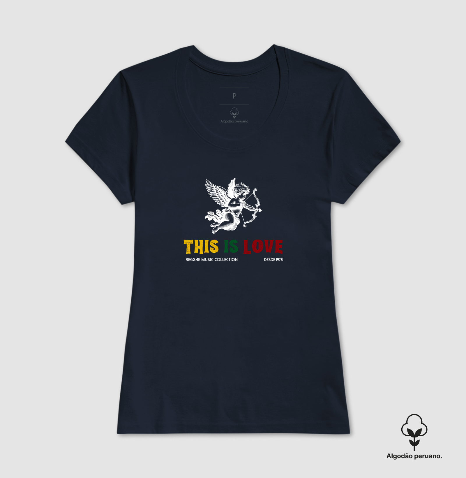 Camiseta This Is Love! Coleção Reggae.  Masculino e feminino. Algodão Peruano. - Imagem 10
