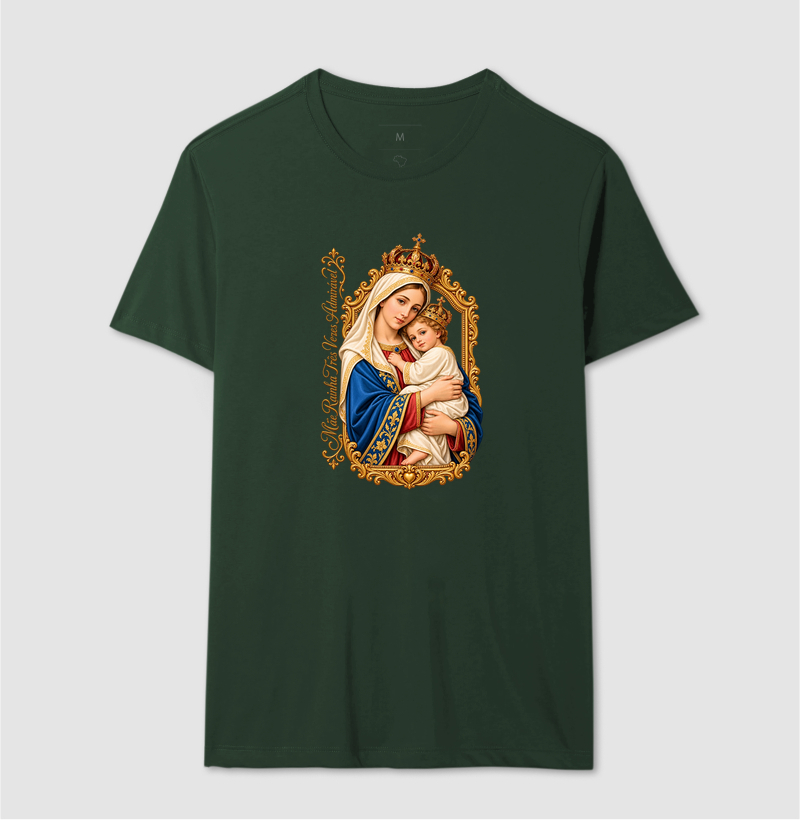 Camiseta Mãe Rainha Três Vezes Admirável Com Menino Jesus - Imagem 10