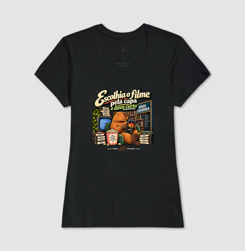 ESCOLHIA O FILME PELA CAPA E DAVA CERTO - Modo capivara - Camiseta - Imagem 5
