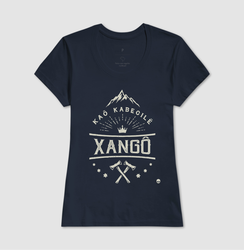 Camiseta Umbanda Orixá Xangô - Kaô Kabecilê - Imagem 7