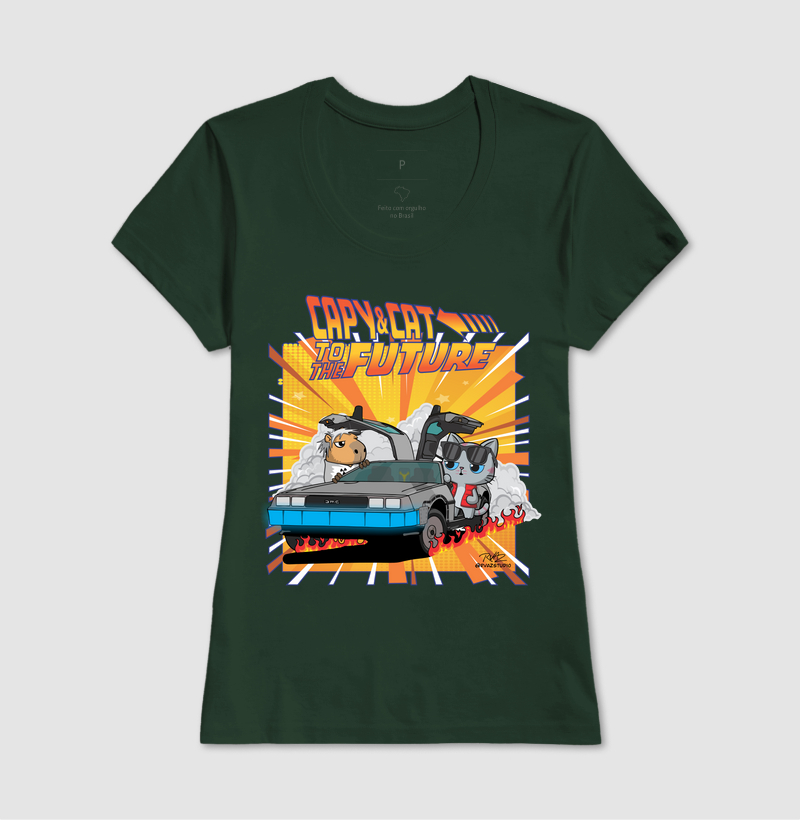 Camiseta Capy & Cat to the Future - Imagem 13