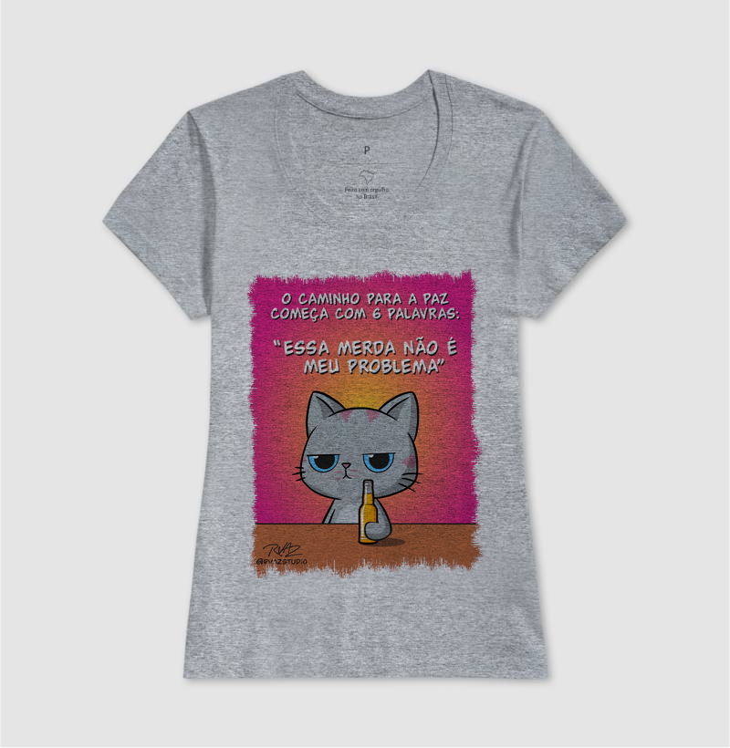 Camiseta Gato Sincero Problema - Imagem 9