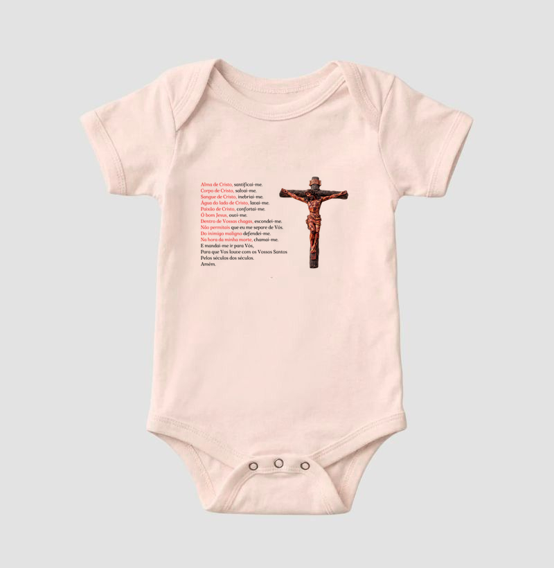 Body Infantil Oração Alma de Cristo - Imagem 5
