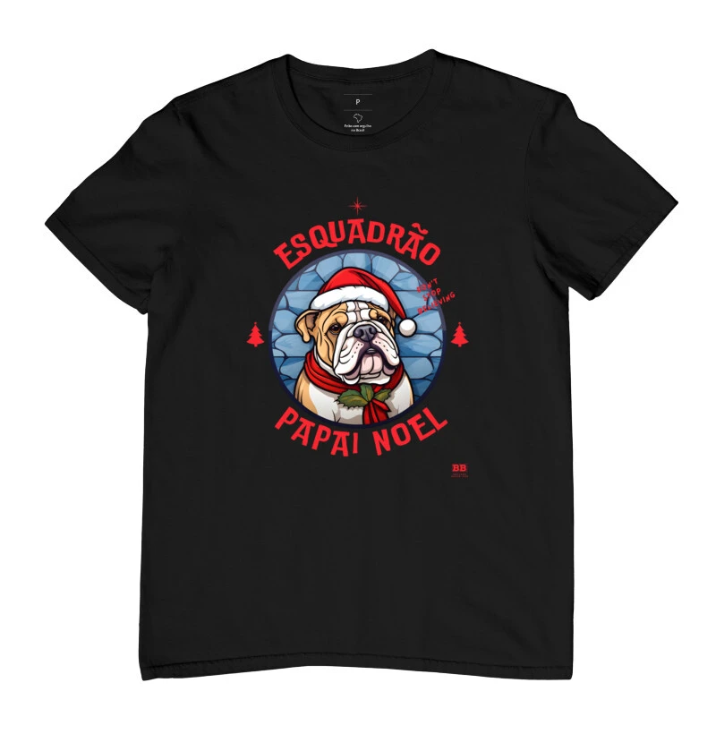 Camiseta Bulldog Ingles "Esquadrão Papai Noel" - Imagem 2