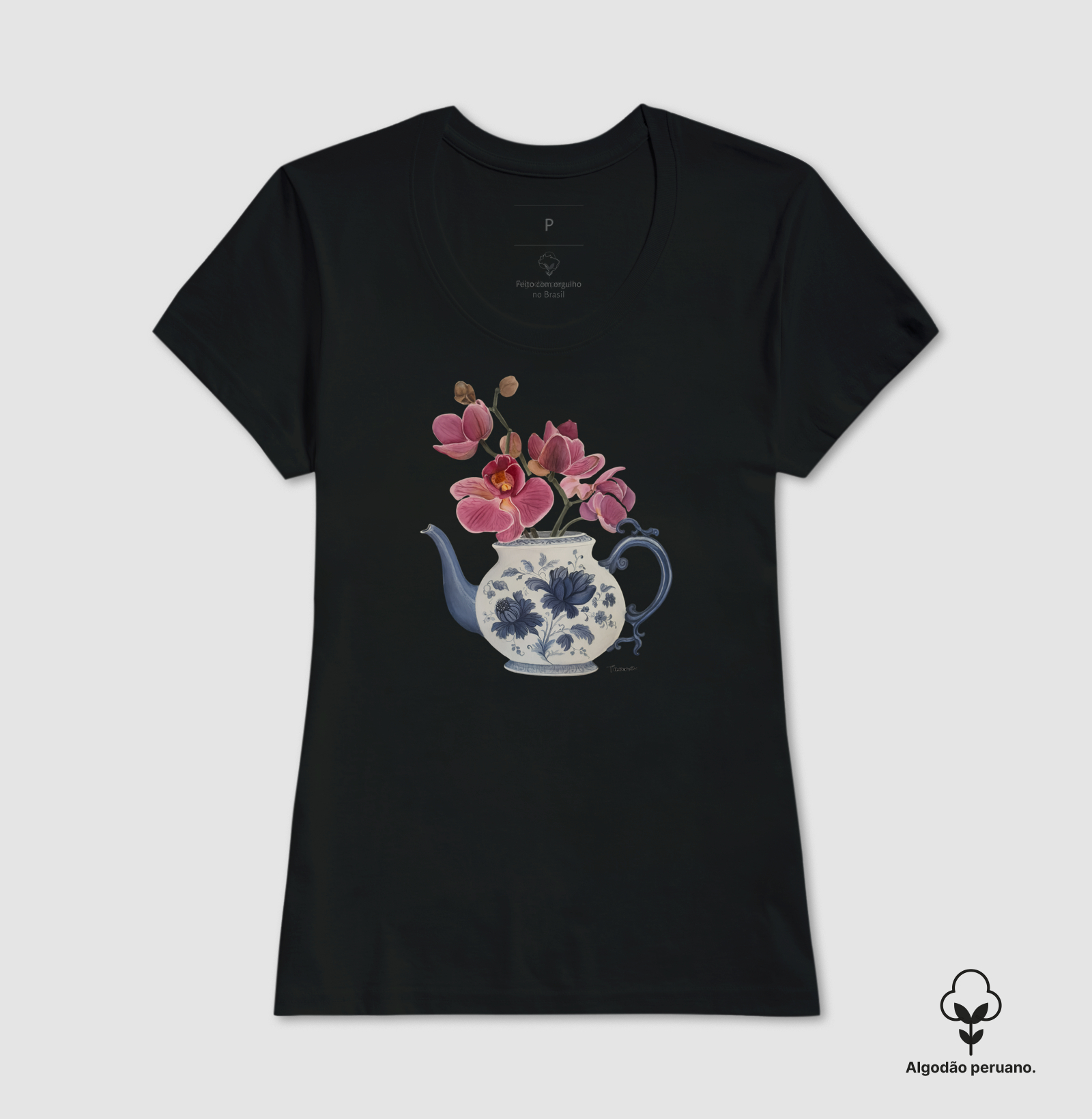 Camiseta Vaso Floral com Orquideas TAANA - Imagem 7