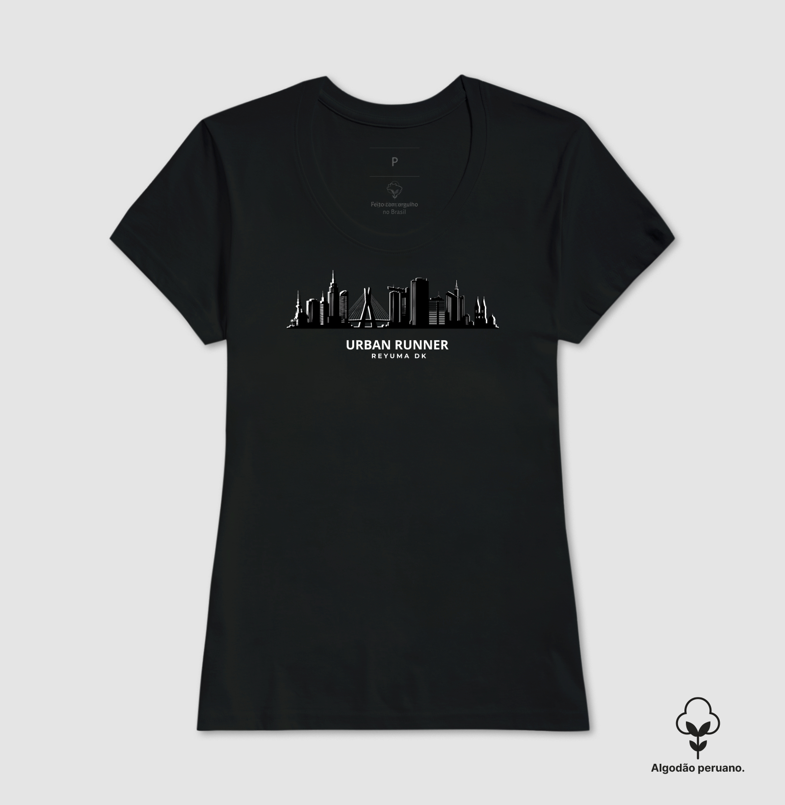 Camiseta Masculina, Feminina, Babylook e Unissex de Algodão Peruano Corrida "Urban Runner"  - Imagem 6