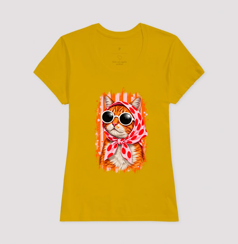 Gato Fashion Retrô Laranja  - Imagem 15