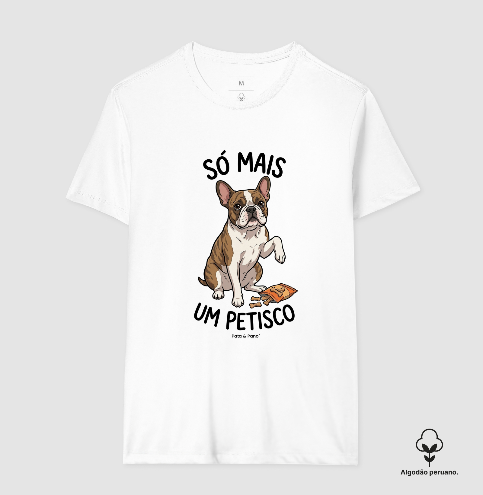CAMISETA ALGODÃO PERUANO BULLDOGUE PETISCO - Imagem 6