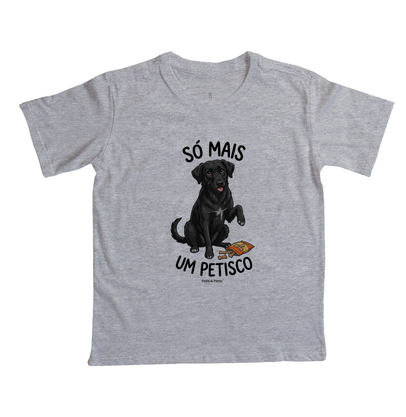 CAMISETA INFANTIL VIRA-LATA PRETO PETISCO - Imagem 5