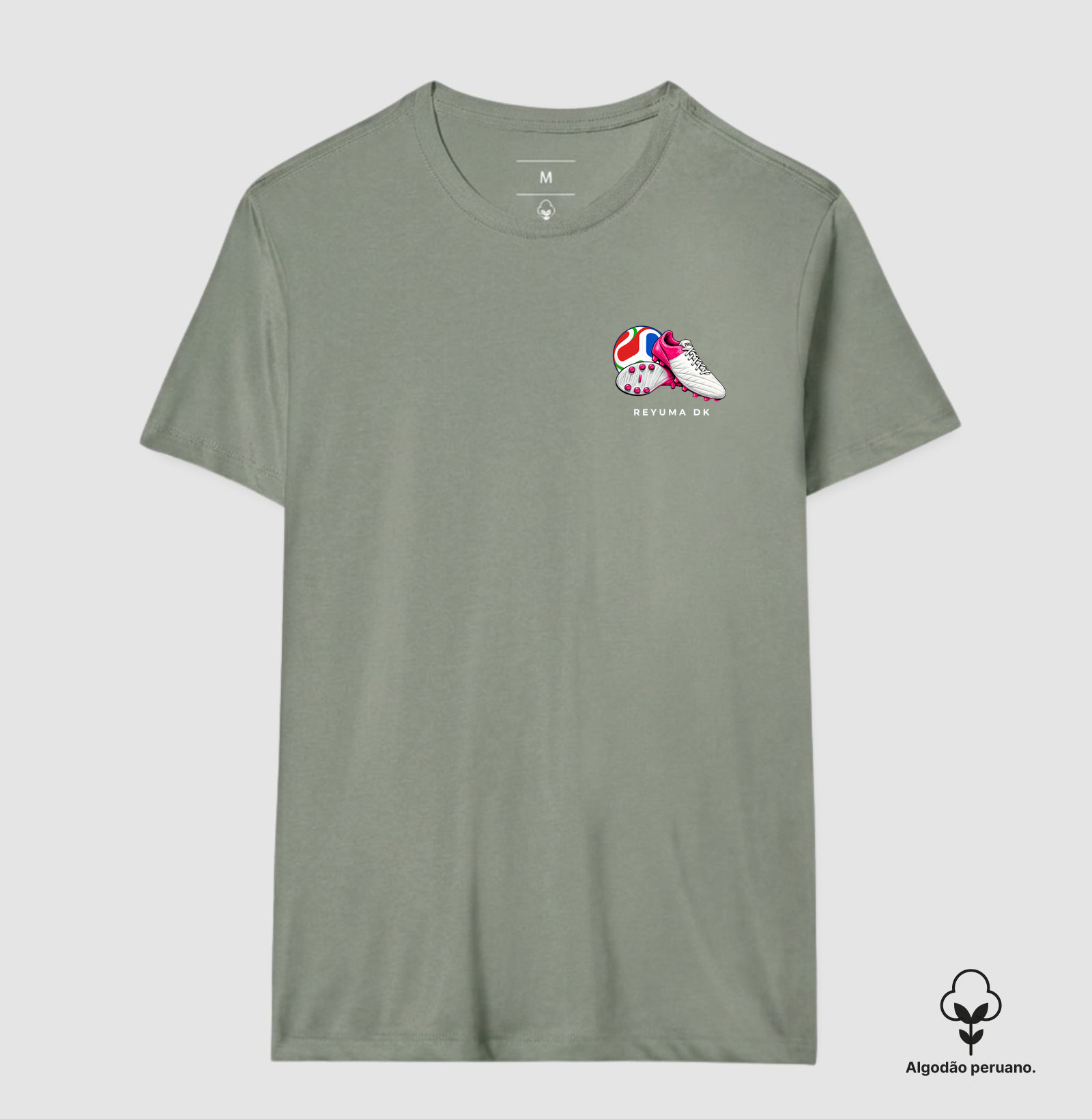 Camiseta Masculina, Feminina, Babylook e Unissex de Algodão Peruano Futebol "Pink Striker"  - Imagem 6