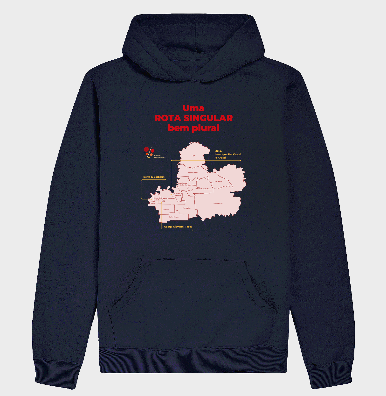 Hoodie Moletom Brasil de Vinhos - Rota Singular - Imagem 4