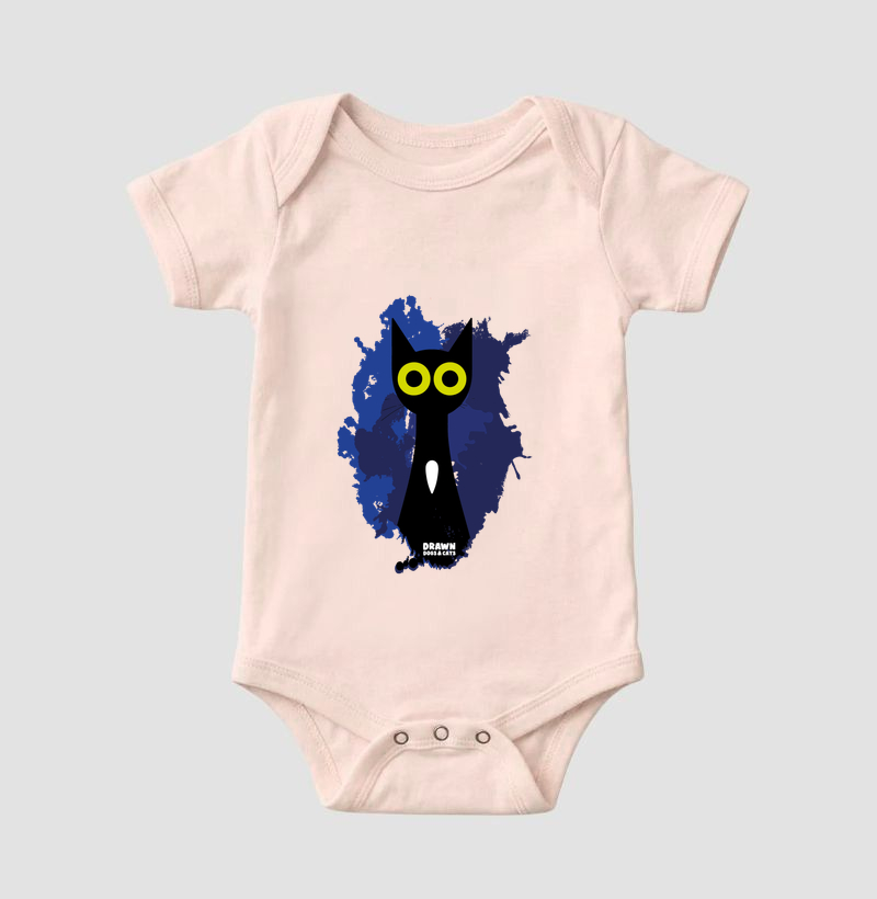 Gato preto com fundo azul - Imagem 4