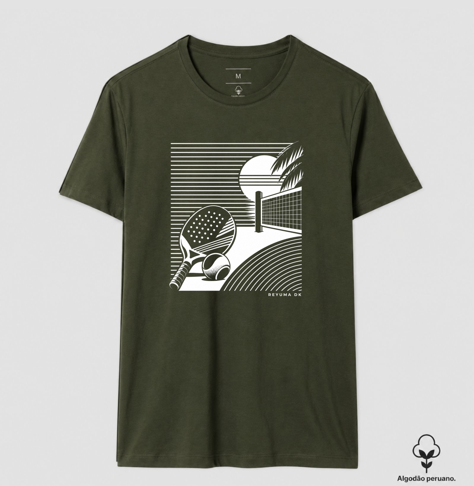 Camiseta Masculina, Feminina, Babylook e Unissex de Algodão Peruano Beach Tennis "Sunset"  - Imagem 5