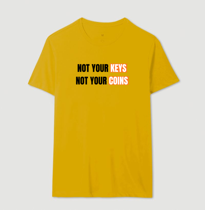 Camiseta Bitcoin Not Your Keys, Not Your Coins - Imagem 19