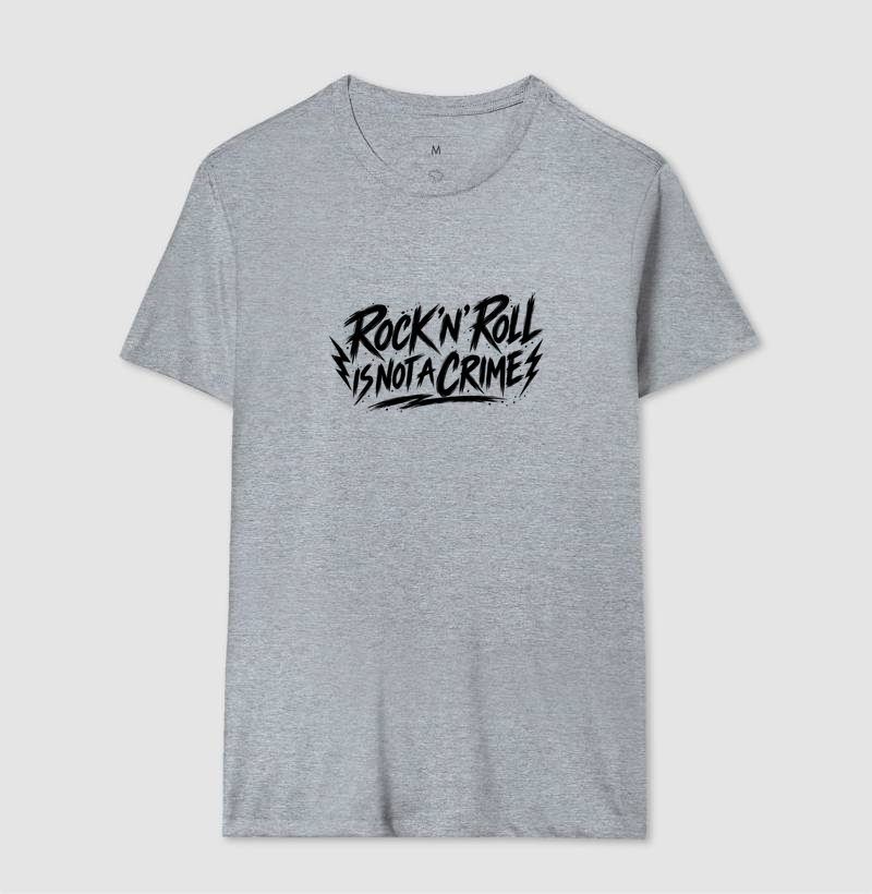 Camiseta Rock ’N’ Roll Is Not a Crime – Estampa Rock Vintage - Imagem 8