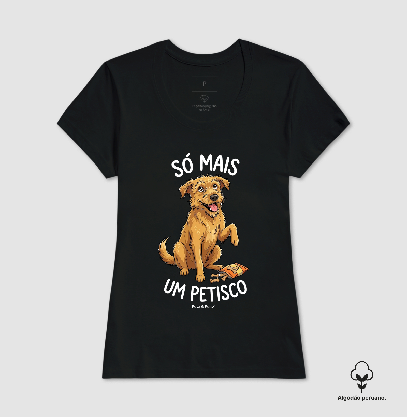 CAMISETA ALGODÃO PERUANO VIRA-LATA FIAPO DE MANGA PETISCO - Imagem 6