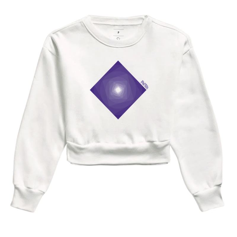 MOLETOM CROPPED "INFINITA FANTASIA" / ROXO MINIMAL