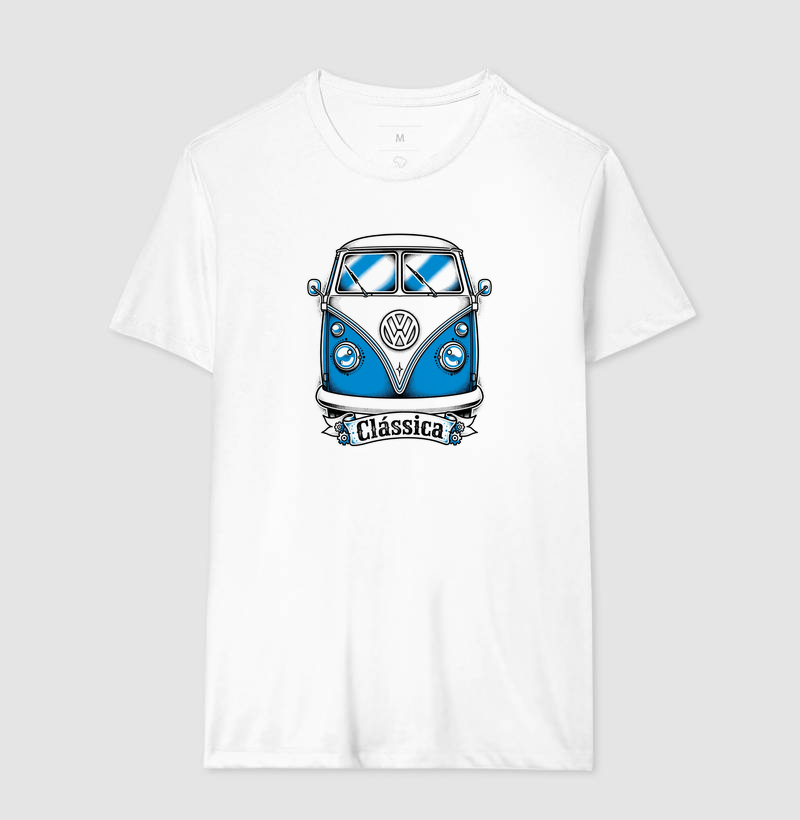 Kombi Clássica - Vintage VW Azul e Branca - Retrô Clássica - Imagem 4