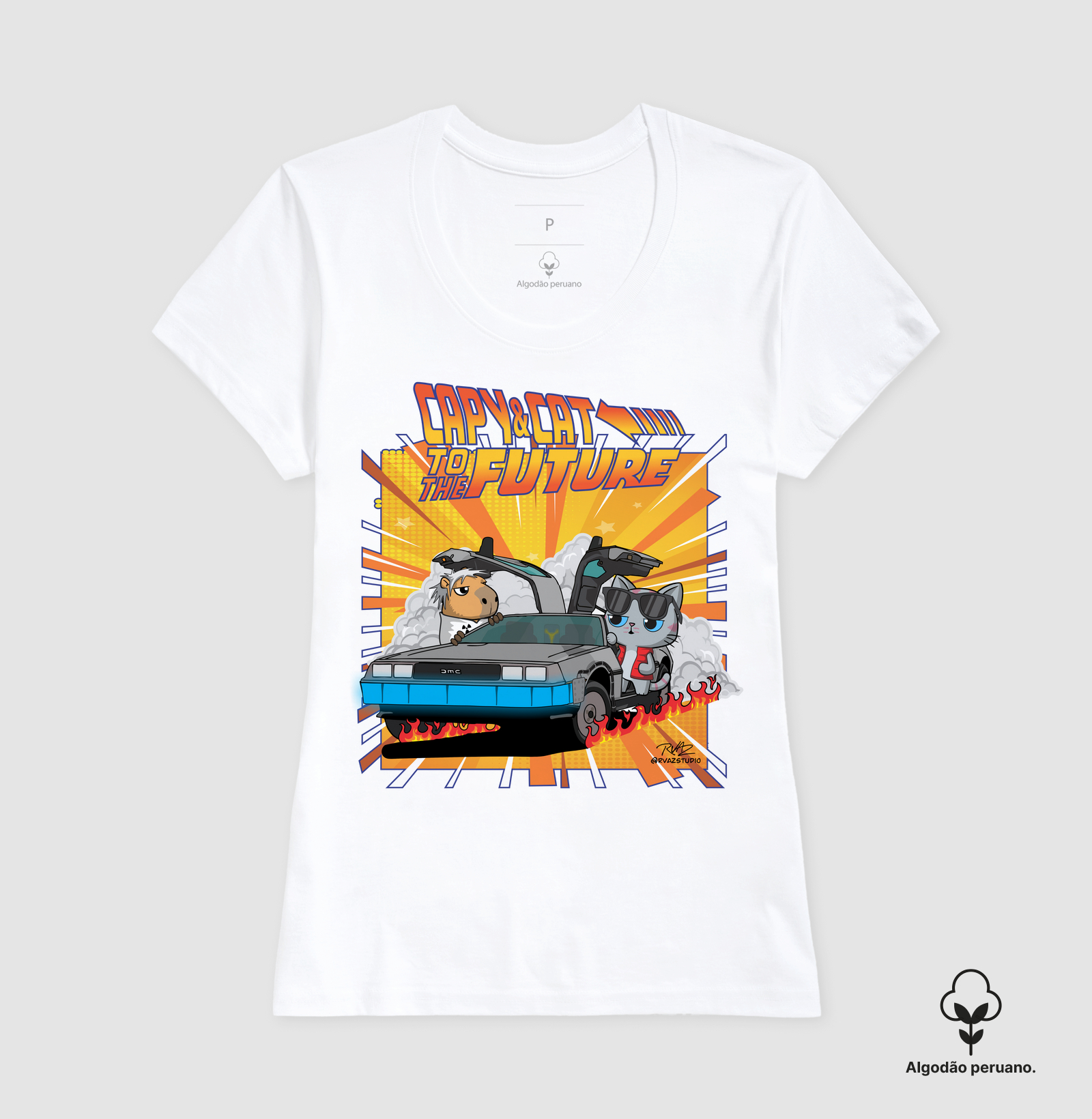 Camiseta Capy & Cat to the Future - Imagem 4