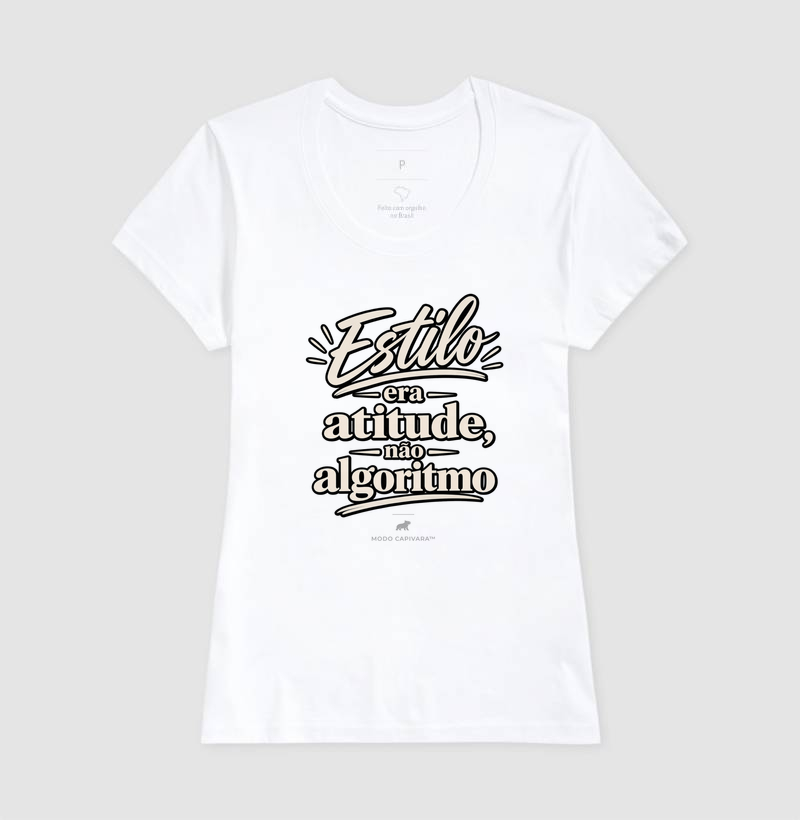 ESTILO ERA ATITUDE E NÃO ALGORITMO - Modo Capivara - Camiseta - Imagem 7