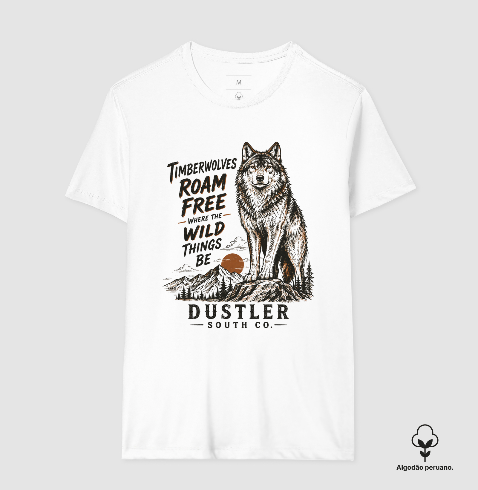 Camiseta Country Masculina Timberwolves Roam Free Dustler South Co. - Imagem 2