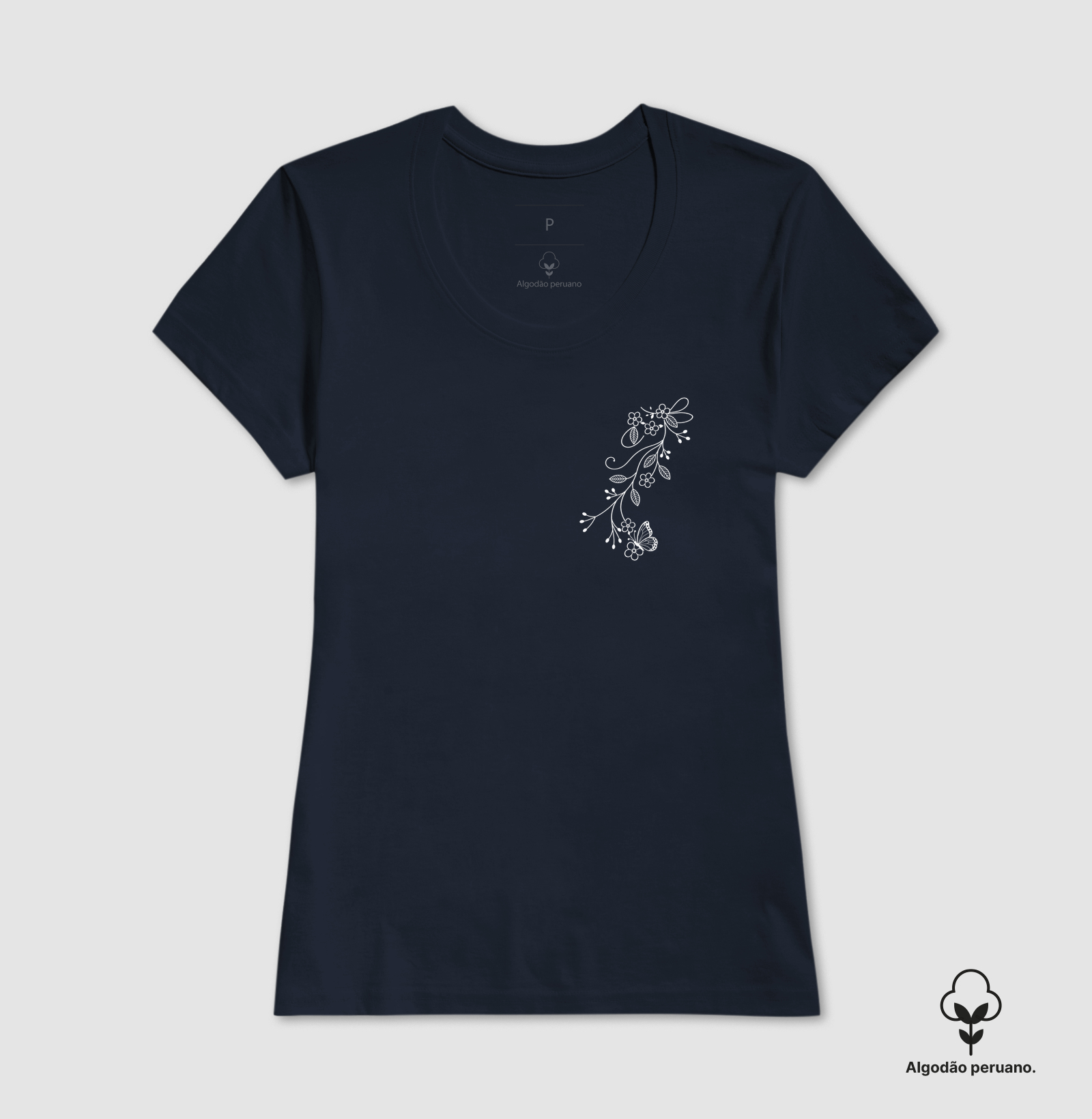 Camiseta Borboleta em Flor - Imagem 4