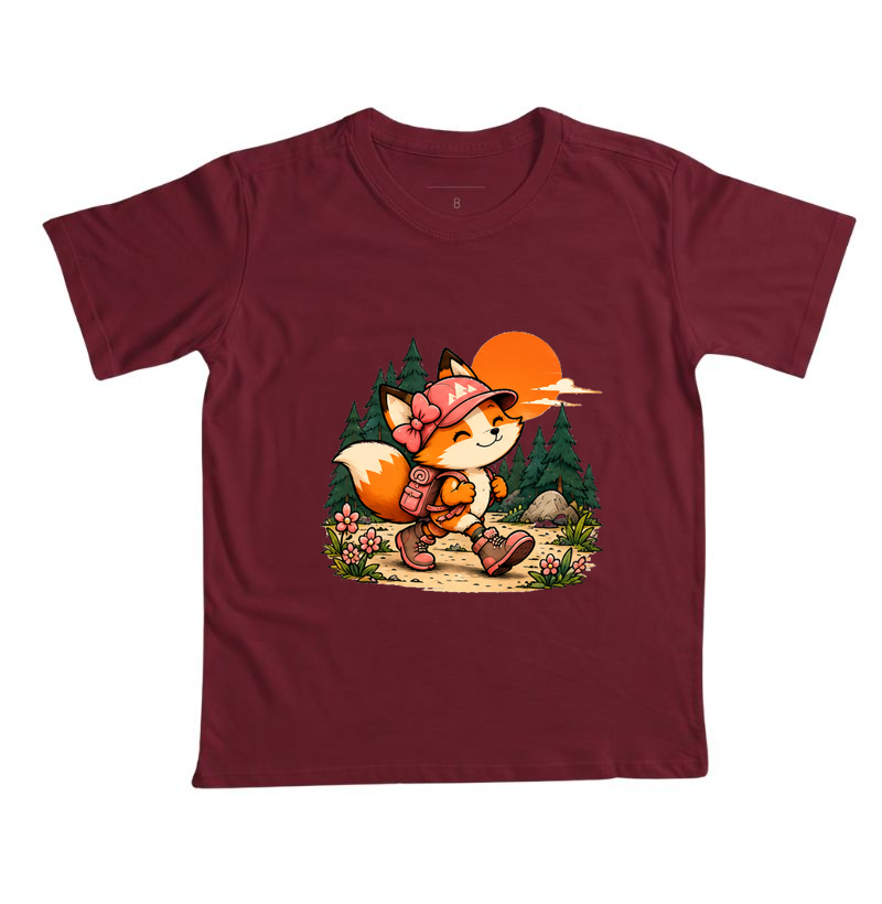 Camiseta Infantil | Raposinha Trilheira Rosa 🦊 - Imagem 7