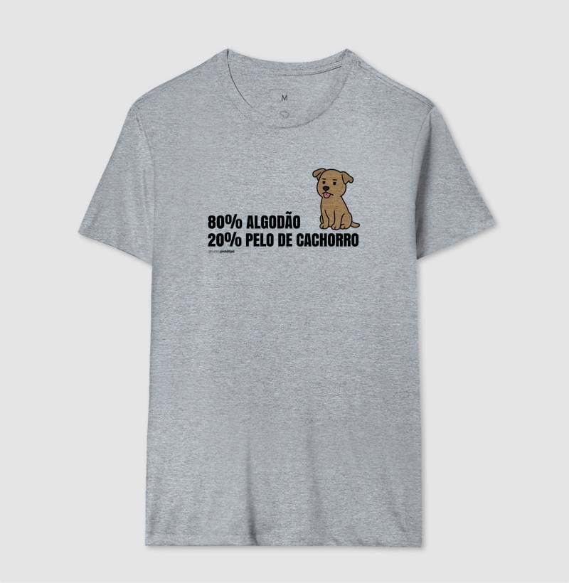 Camiseta 80% Algodão 20% Pelo de Cachorro - Imagem 8